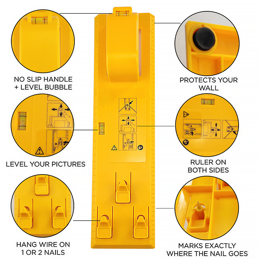 ABS Photo Frame Hanging Tool Accurate Position-Locating Hotel Picture ...